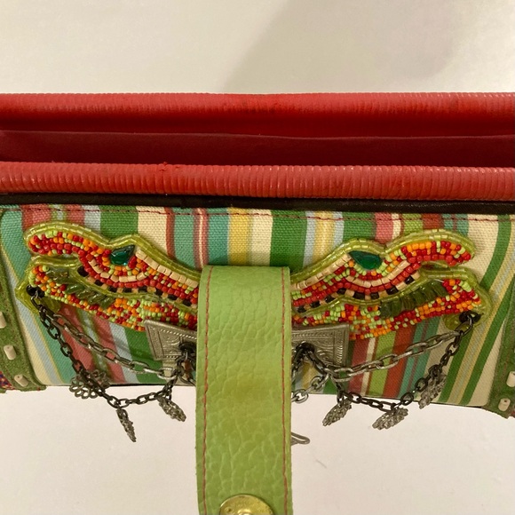 Spring Sale 🌼 Mary Frances handbag semi precious stones jewel toned pendant - Picture 9 of 15